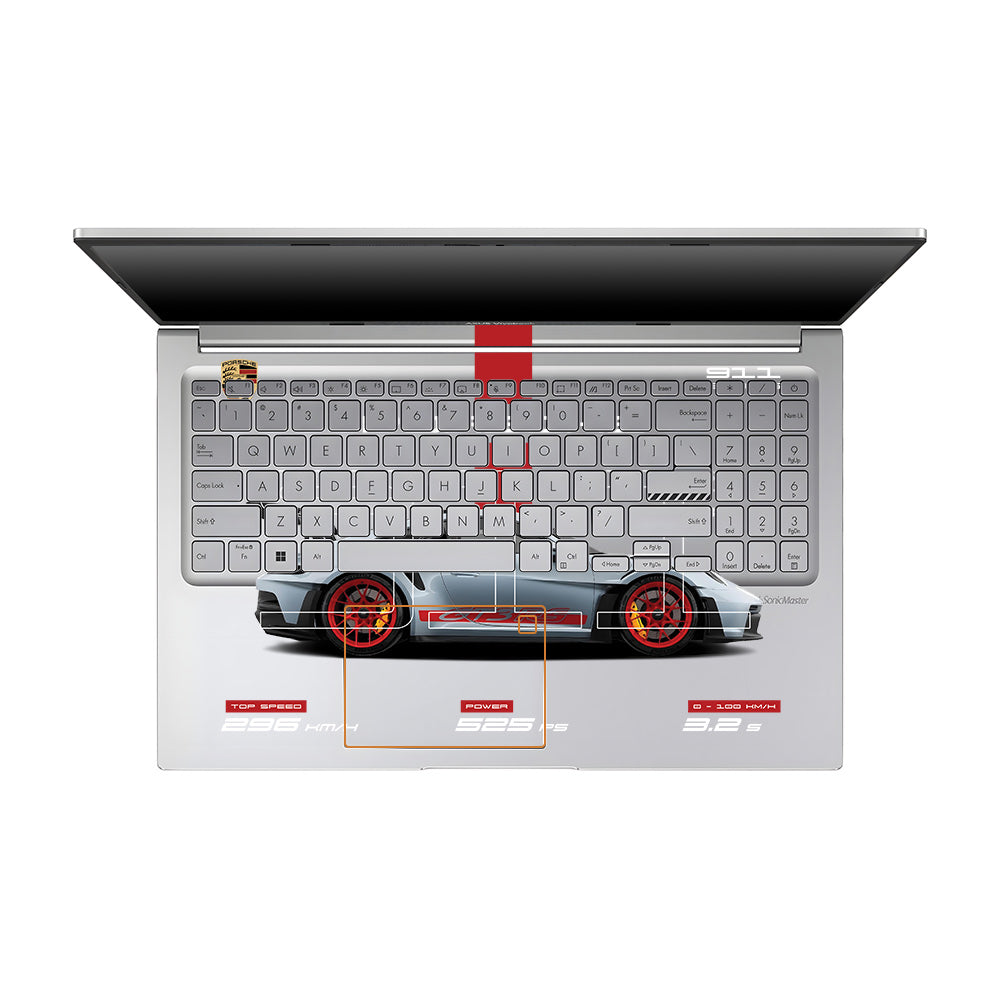 Transparent Porsche 911 Performance Asus VivoBook 15 X1504VA Laptop Skin