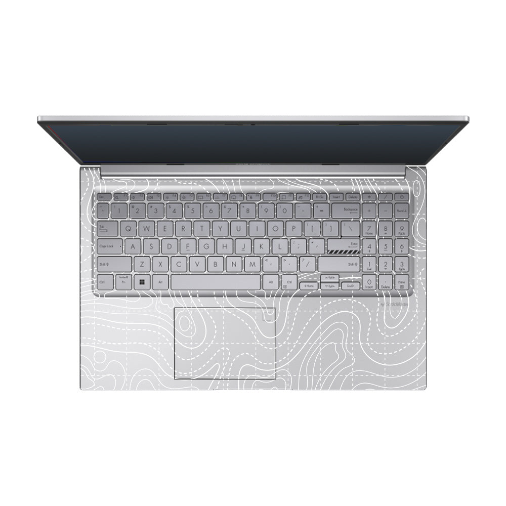 Transparent Abstract Contour Grid Lines Asus Vivobook 15 X1504ZA Laptop Skin