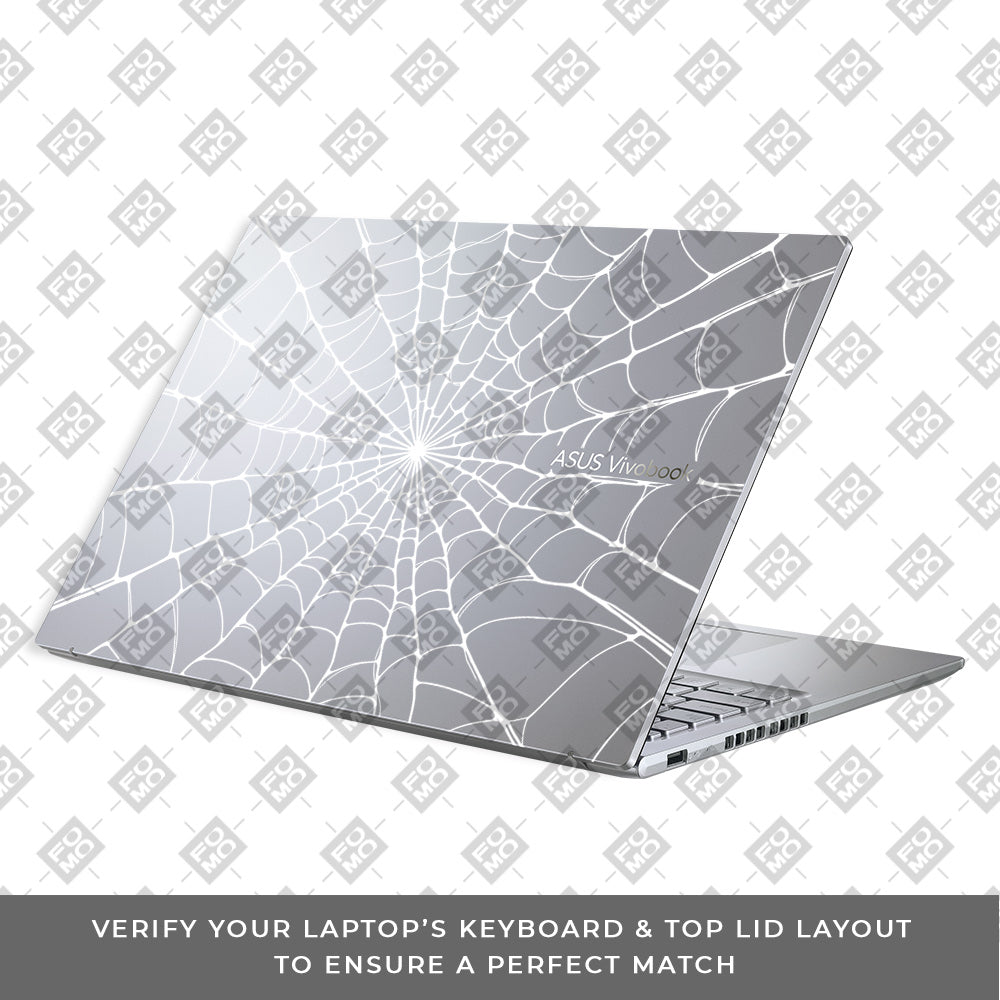 Transparent Spider Web Vortex Asus Vivobook 16X K3605 Laptop Skin