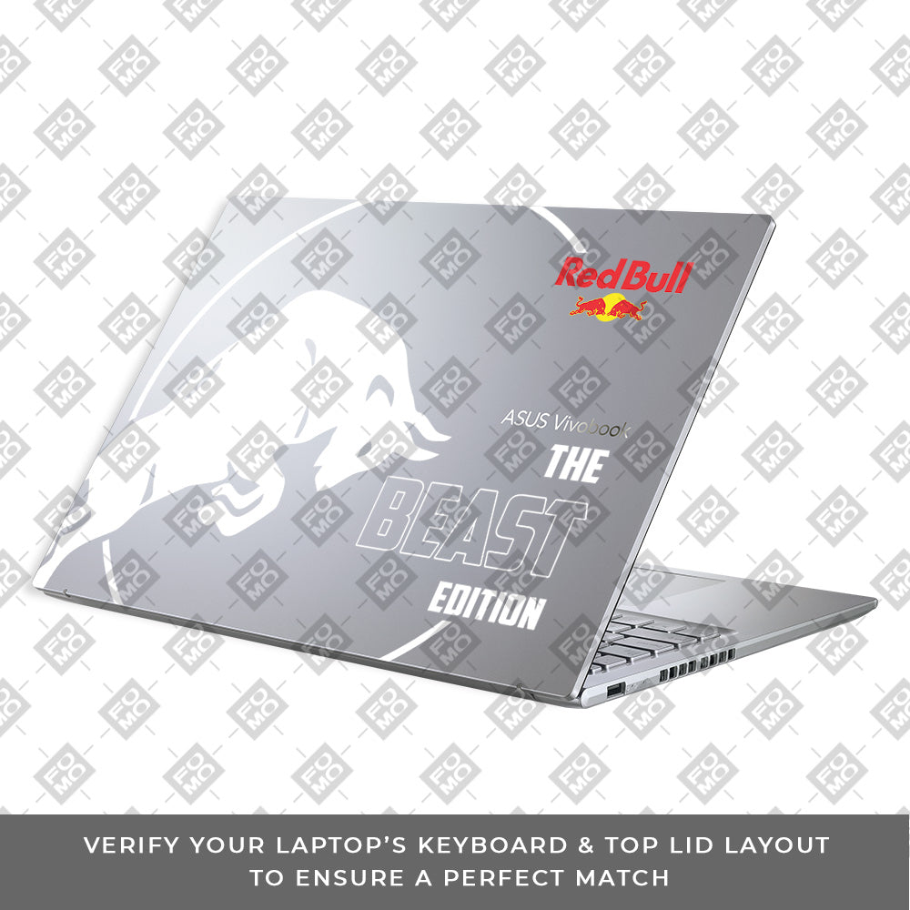 Transparent Red Bull Energy Asus Vivobook 16X K3605 Laptop Skin