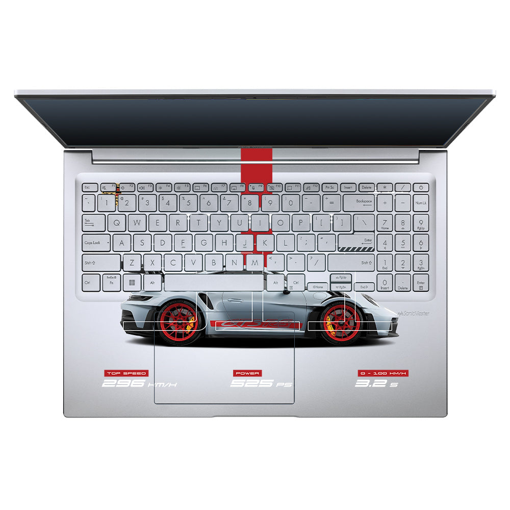Transparent Porsche 911 Performance Asus Vivobook 16X K3605 Laptop Skin