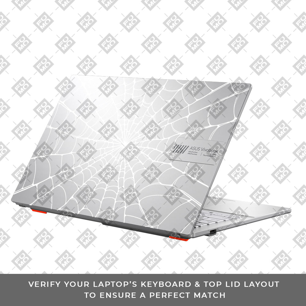 Transparent Spider Web Vortex Asus VivoBook Go 14 E1404 Laptop Skin