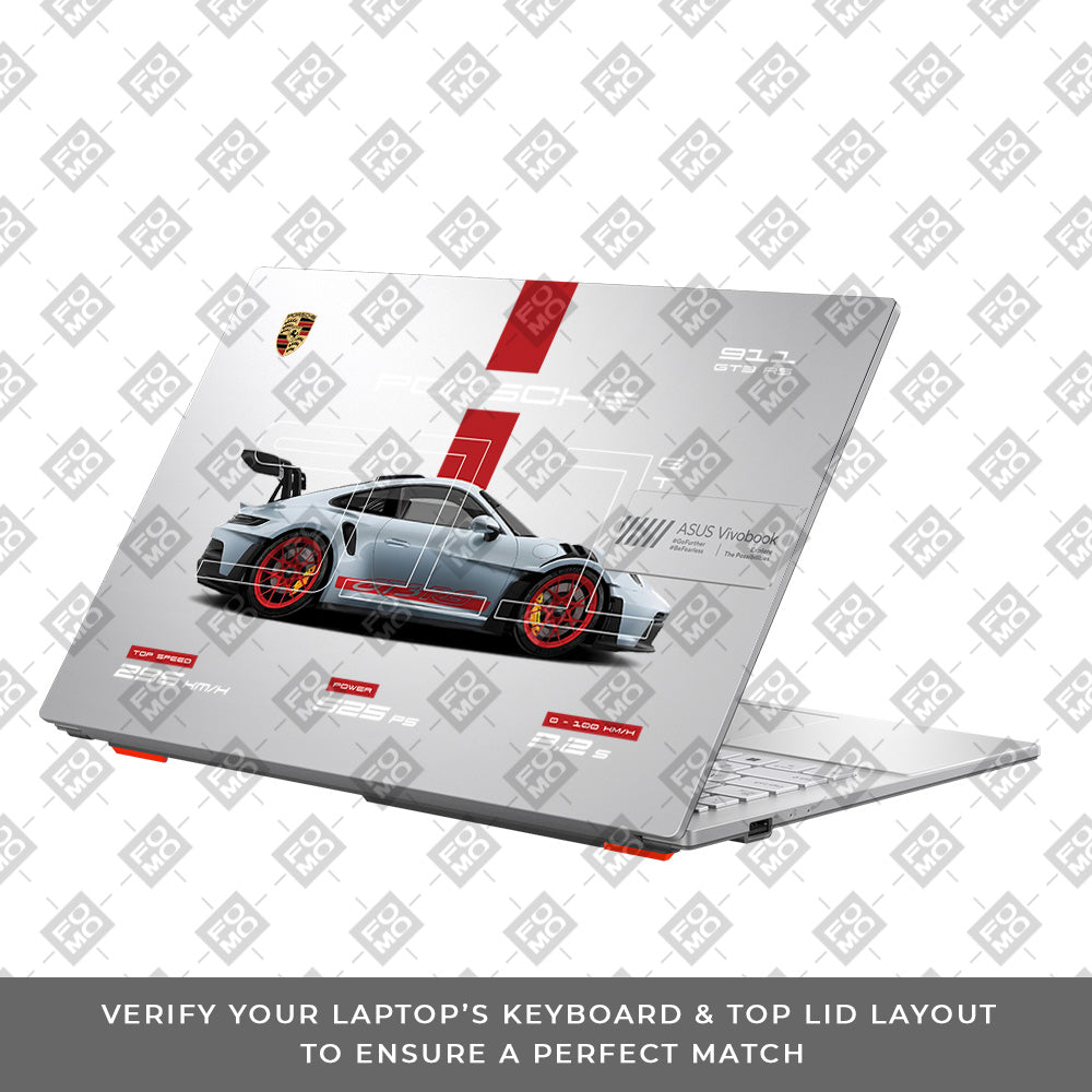 Transparent Porsche 911 Performance Asus VivoBook Go 14 E1404 Laptop Skin