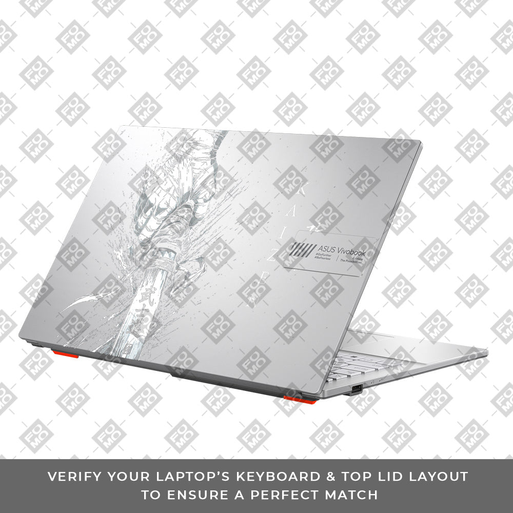 Transparent Kaizen Samurai Sword Asus VivoBook Go 14 E1404 Laptop Skin