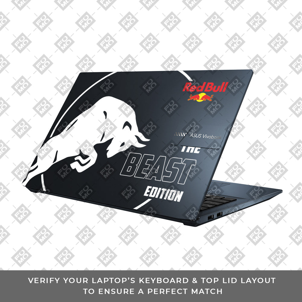 Transparent Red Bull Energy Asus Vivobook Go 15 E1504G Laptop Skin