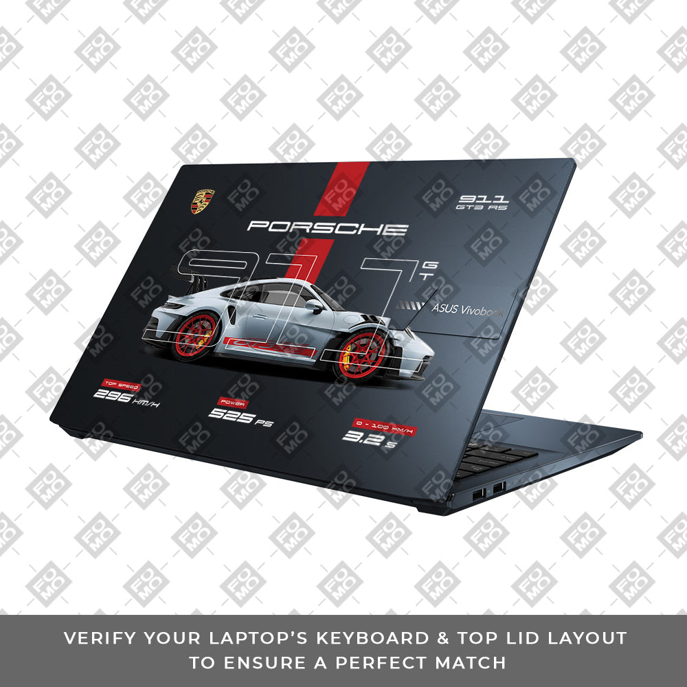 Transparent Porsche 911 Performance Asus Vivobook Go 15 E1504G Laptop Skin