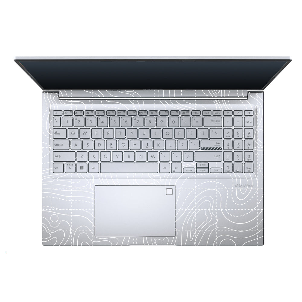 Transparent Abstract Contour Grid Lines Asus Vivobook Pro 15 M6500QC & M6500QH Laptop Skin