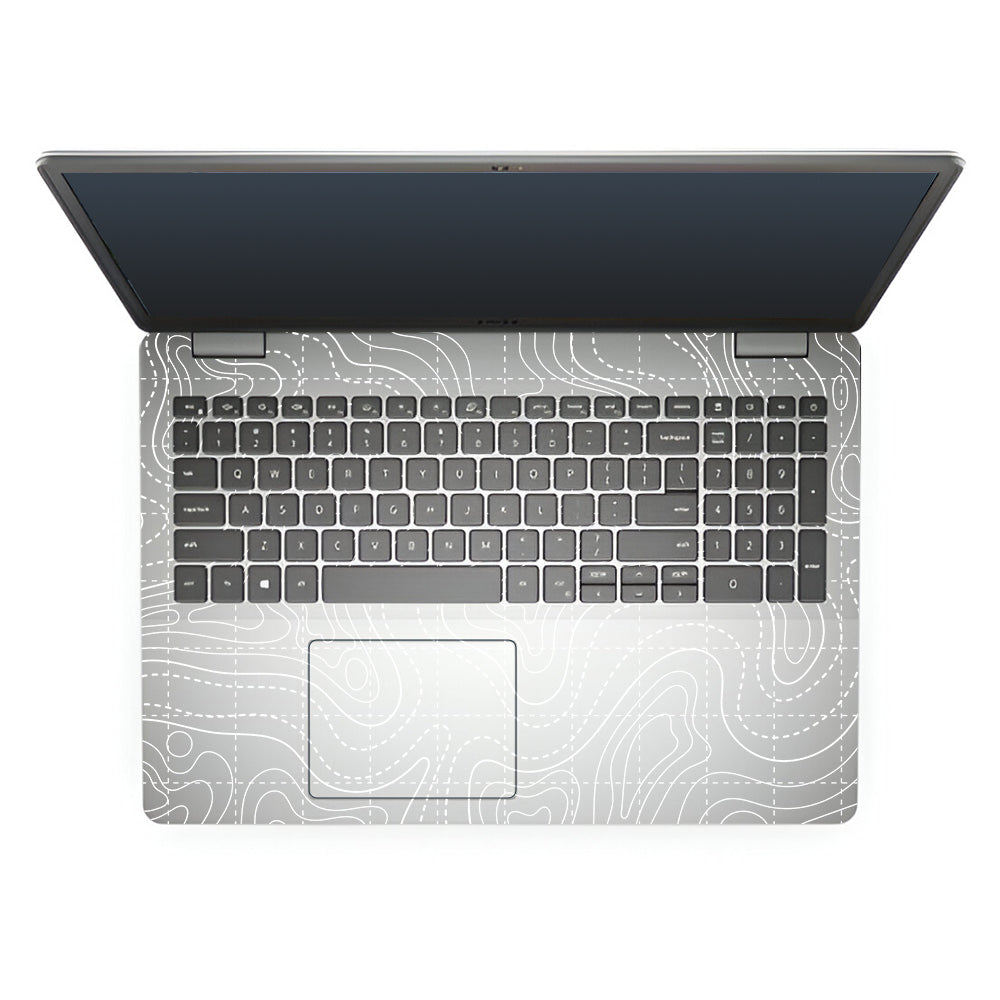 Transparent Abstract Contour Grid Lines Dell Inspiron 3501 Laptop Skin