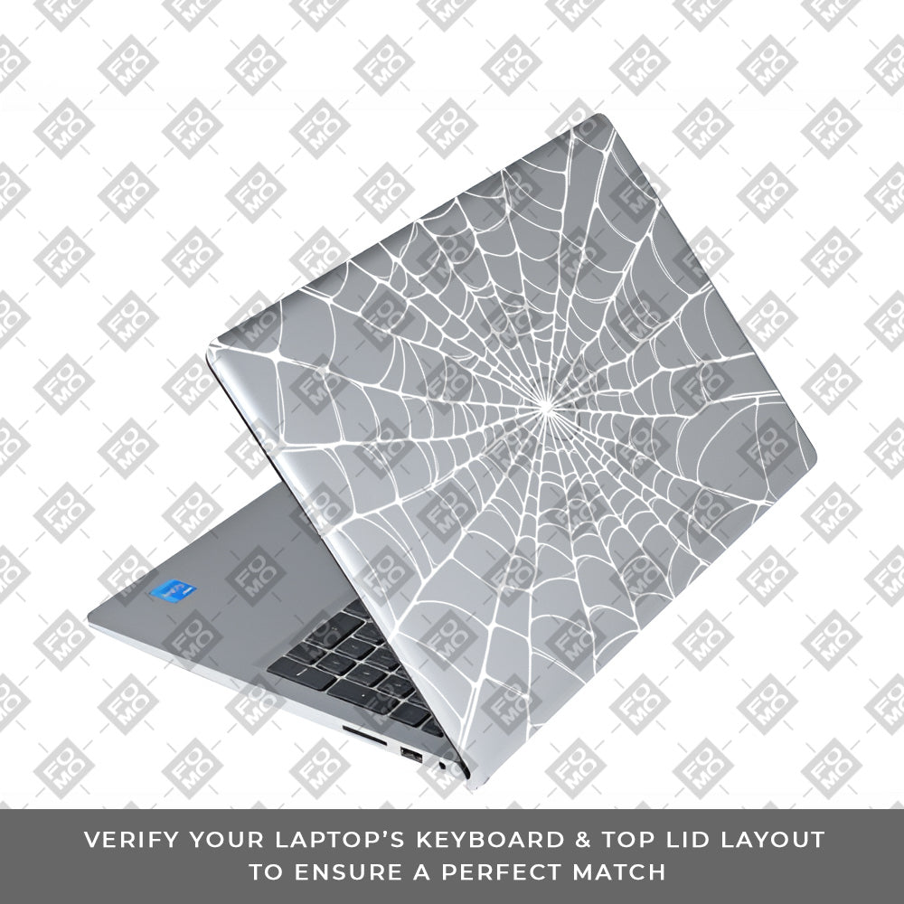 Transparent Spider Web Vortex Dell Inspiron 3520 Laptop Skin