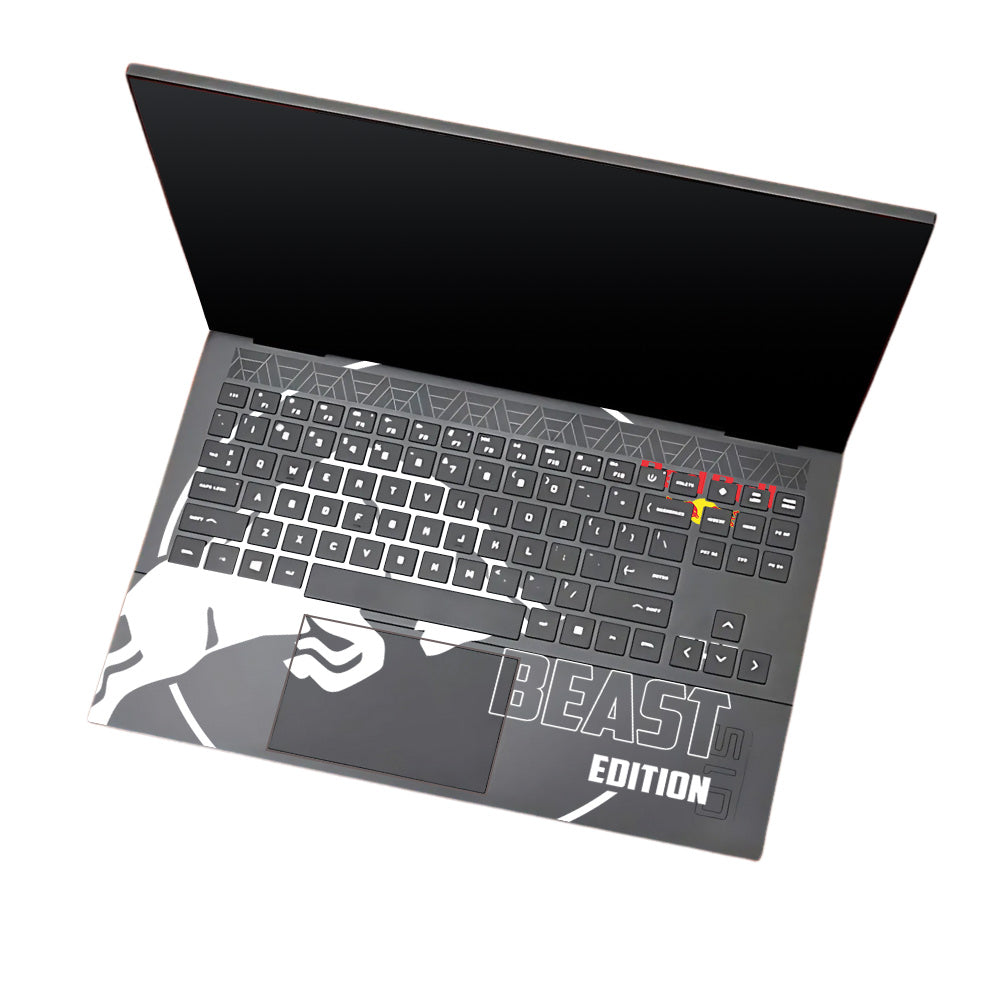 Transparent Red Bull Energy HP Omen 15 Laptop Skin