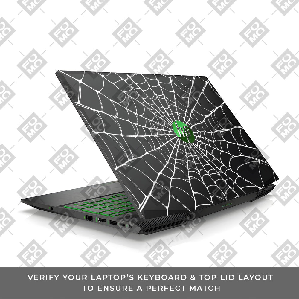Transparent Spider Web Vortex HP Pavilion Gaming 15 CX Series Laptop Skin