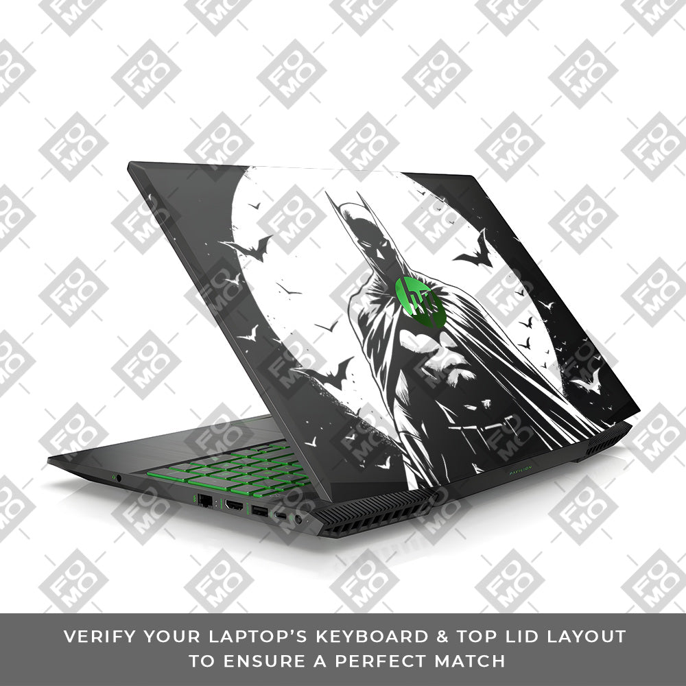 Transparent Dark Knight Moon Rise HP Pavilion Gaming 15 CX Series Laptop Skin