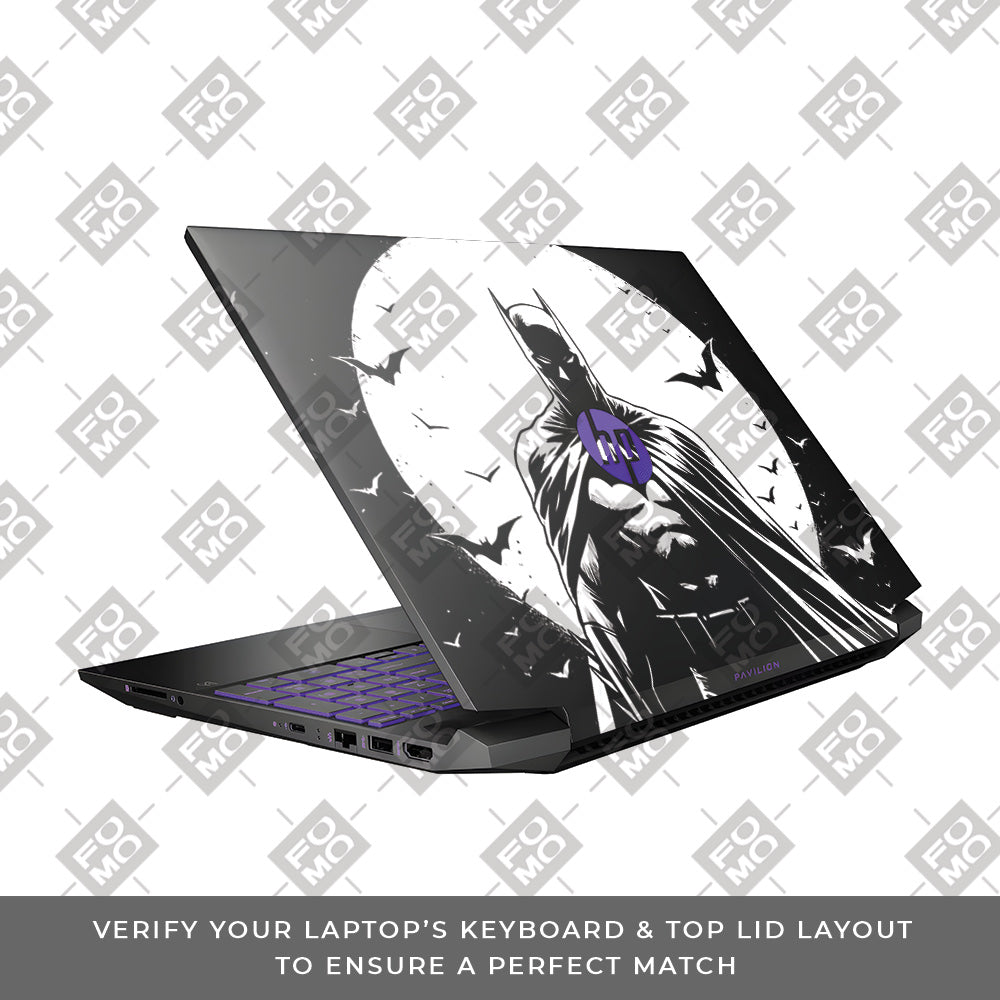 Transparent Dark Knight Moon Rise HP Pavilion Gaming 15 EC Series Laptop Skin