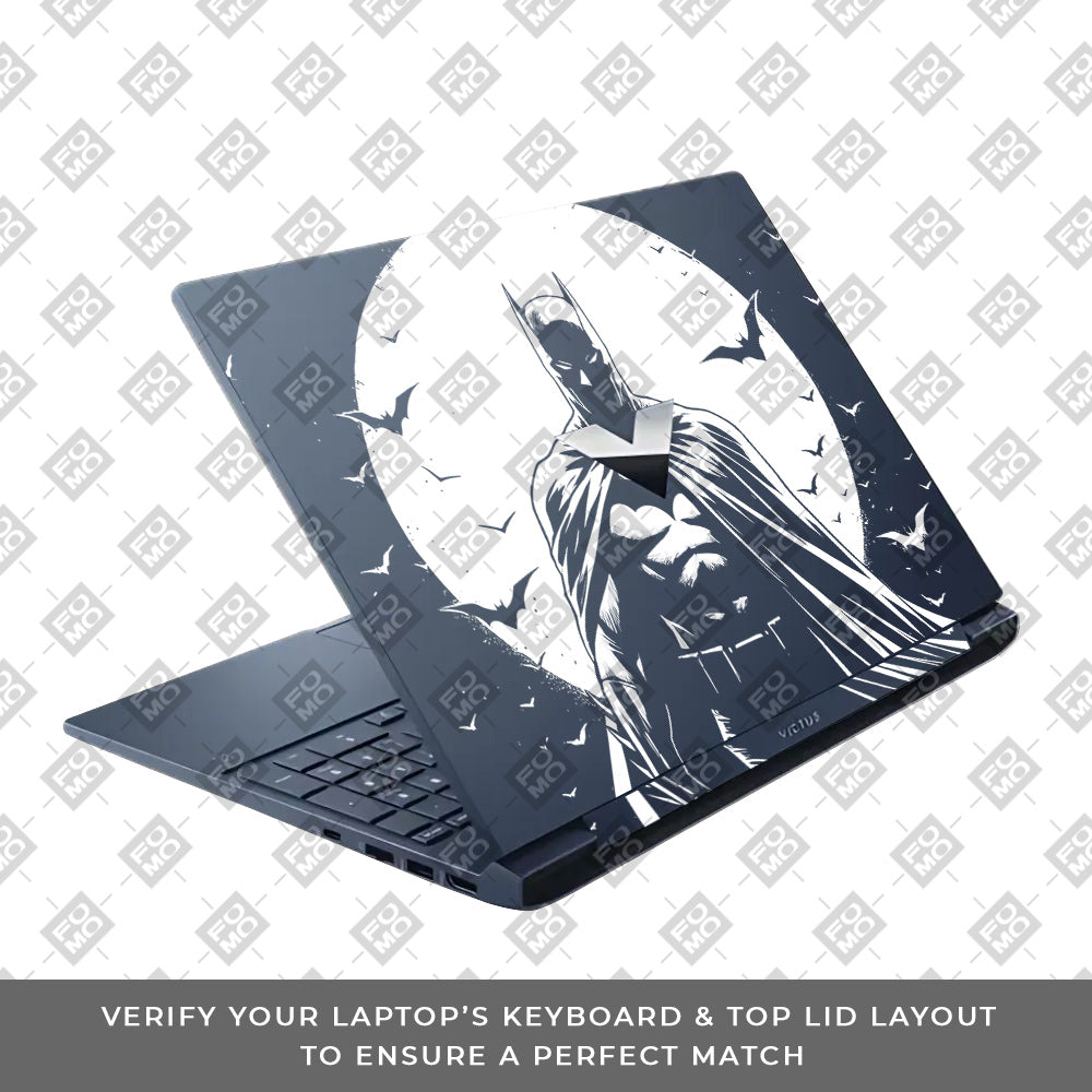 Transparent Dark Knight Moon Rise HP Victus Laptop Skin