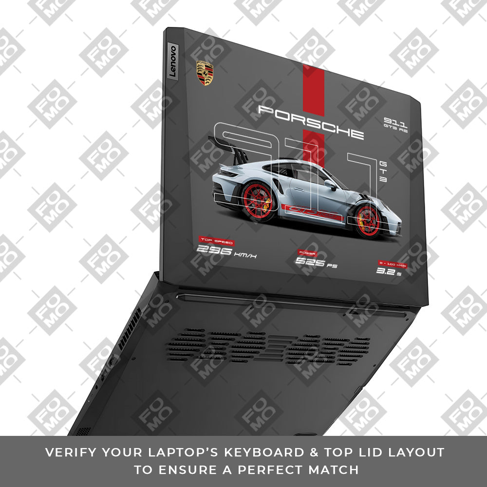 Transparent Porsche 911 Performance Lenovo IdeaPad Gaming 3 15ACH6 and 15IHU6 Laptop Skin