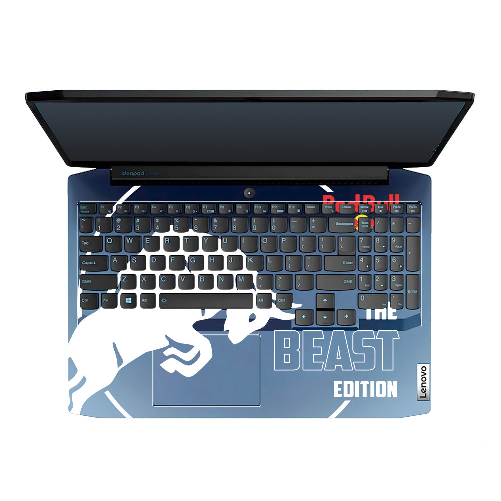 Transparent Red Bull Energy Lenovo IdeaPad Gaming 3 15ARH05 and 15IMH05 Laptop Skin
