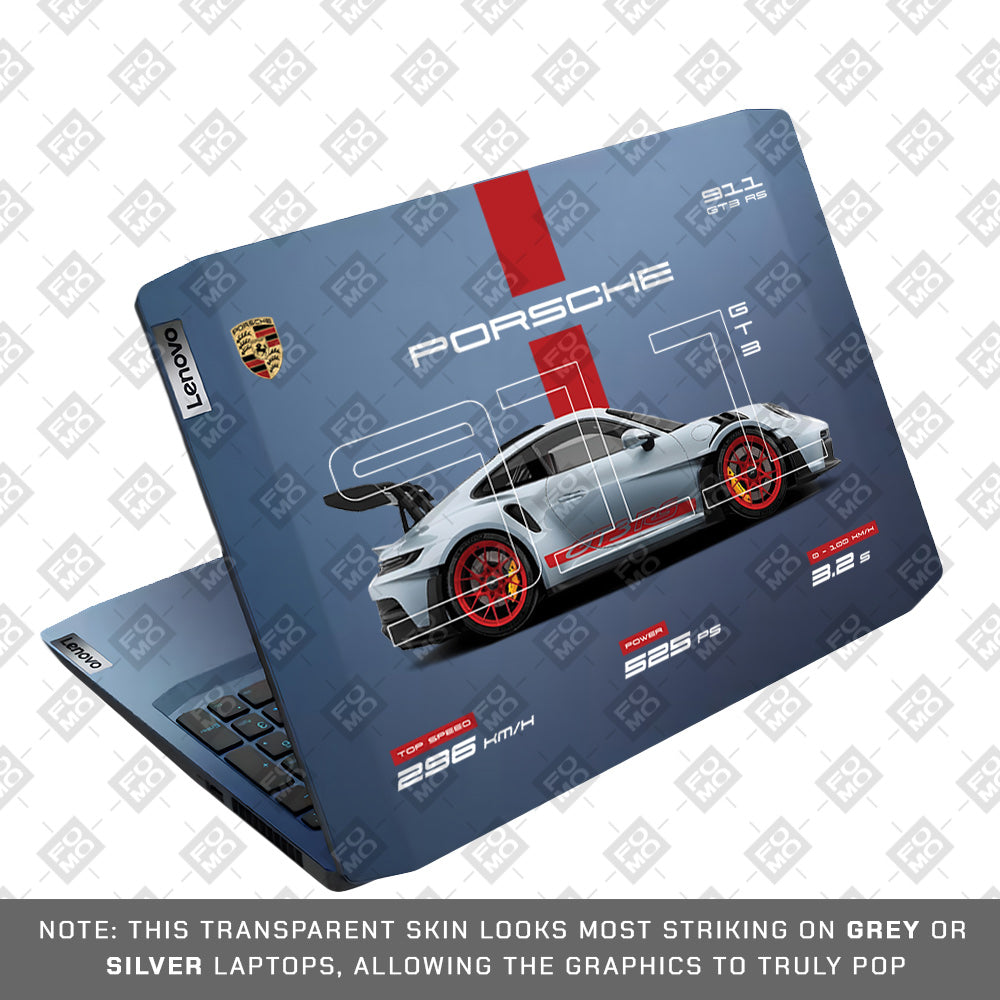 Transparent Porsche 911 Performance Lenovo IdeaPad Gaming 3 15ARH05 and 15IMH05 Laptop Skin