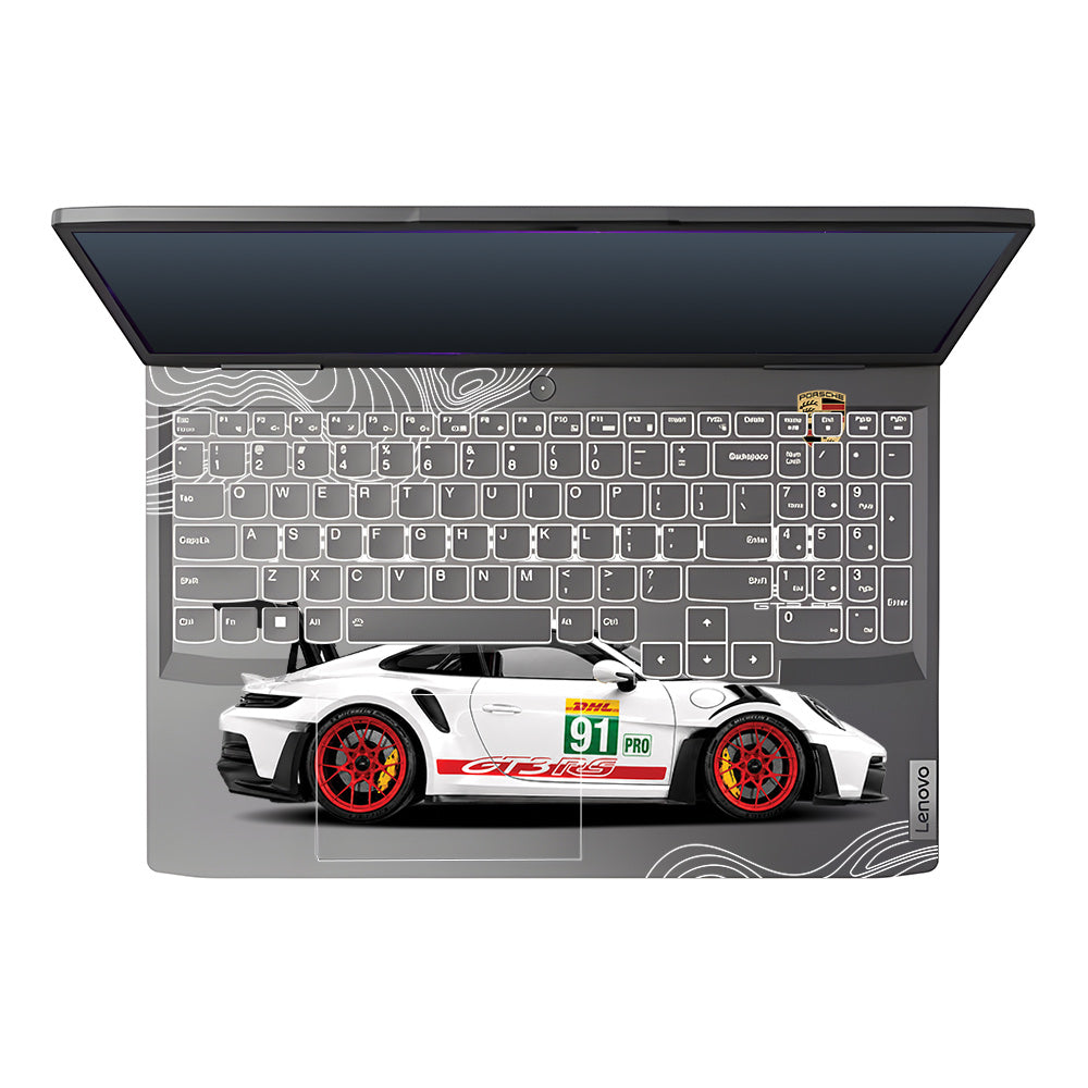 Transparent Porsche GT3 RS Power Lenovo LOQ 2023 15IRH8, 15APH8 Laptop Skin