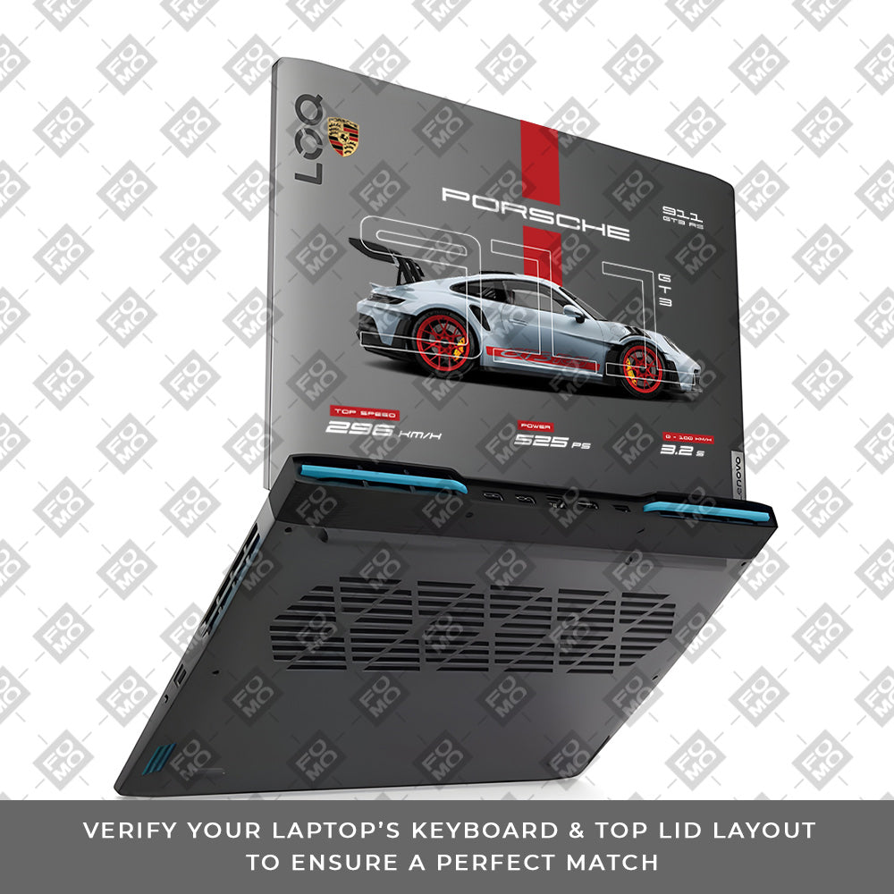 Transparent Porsche 911 Performance Lenovo LOQ 2023 15IRH8, 15APH8 Laptop Skin