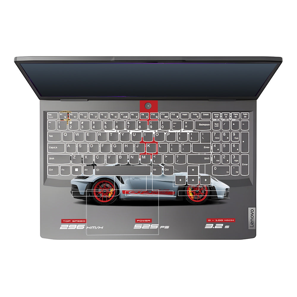 Transparent Porsche 911 Performance Lenovo LOQ 2023 15IRH8, 15APH8 Laptop Skin