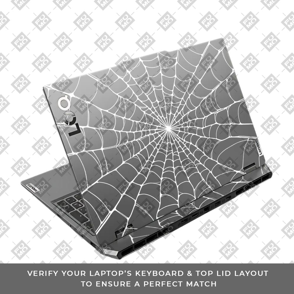 Transparent Spider Web Vortex Lenovo LOQ 2024, 2025 Laptop Skin
