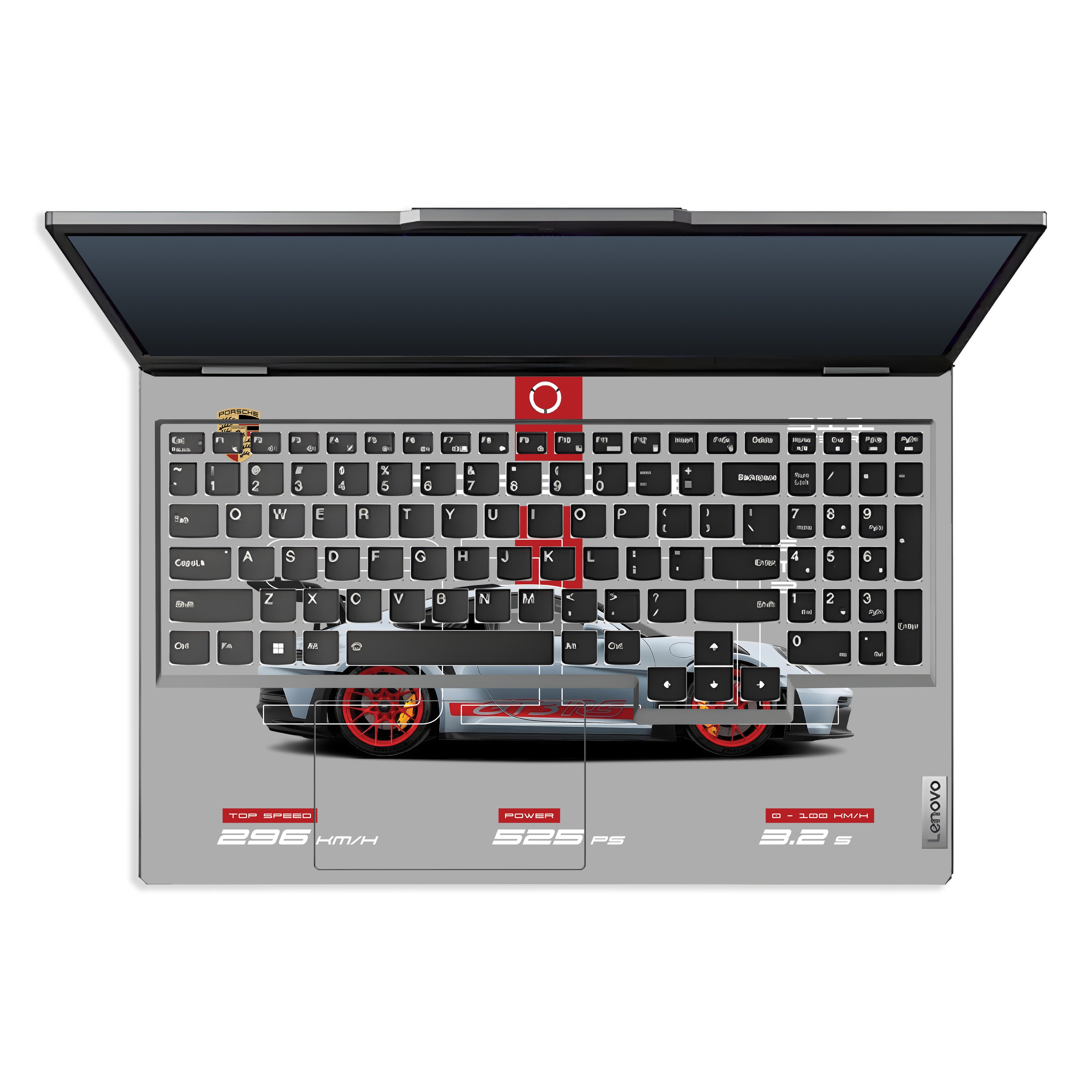 Transparent Porsche 911 Performance Lenovo LOQ 2024, 2025 Laptop Skin