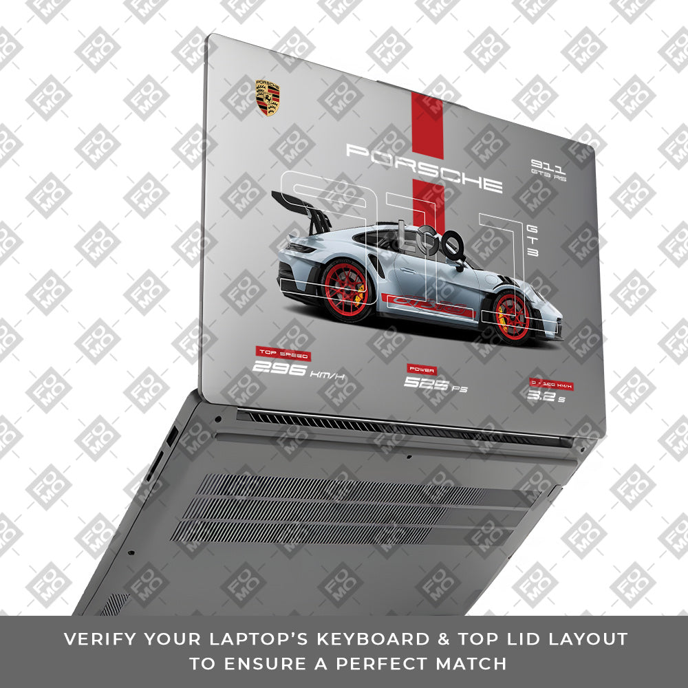 Transparent Porsche 911 Performance Lenovo LOQ Essential 15IAX9E Laptop Skin