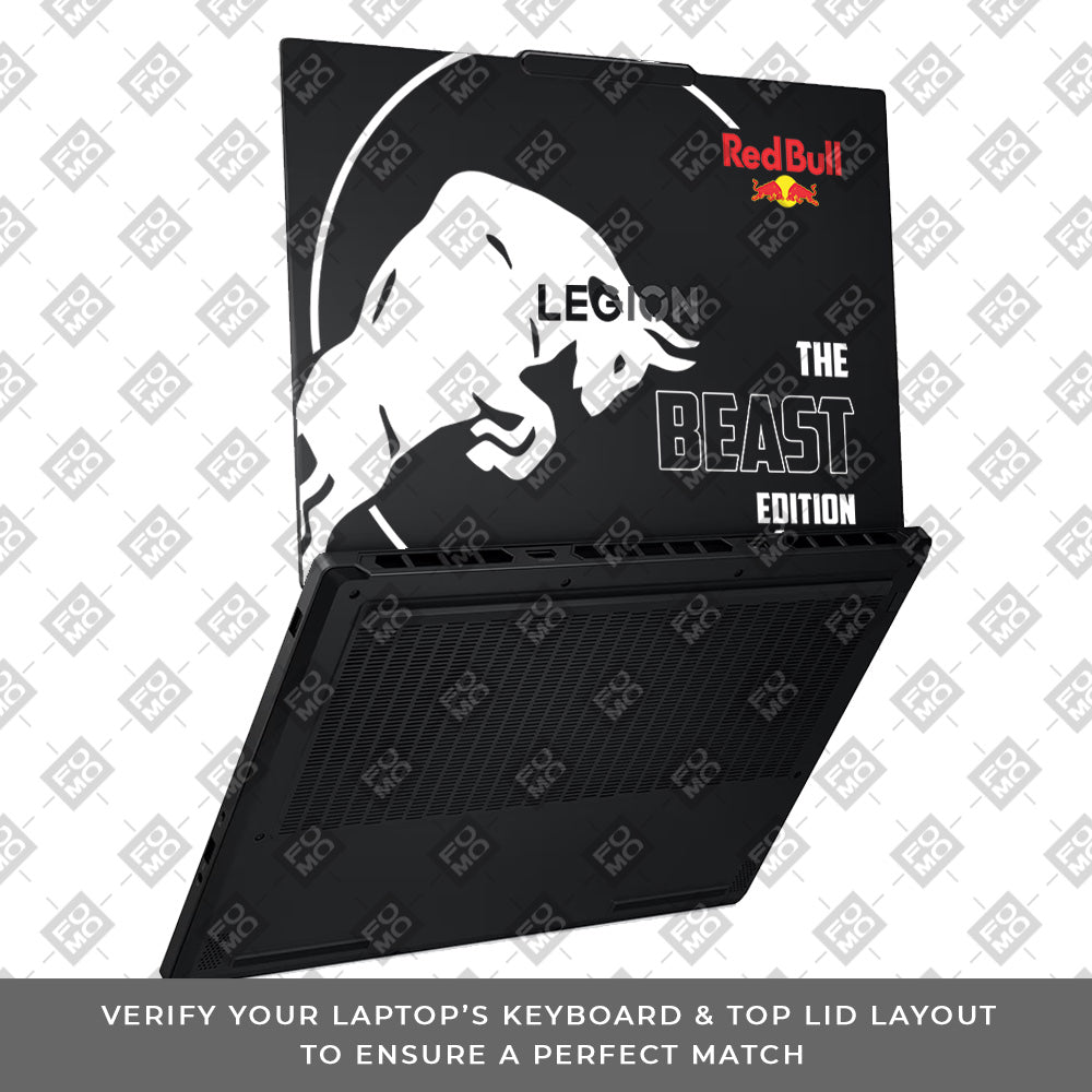 Transparent Red Bull Energy Lenovo Legion 5 15AHP10 Laptop Skin