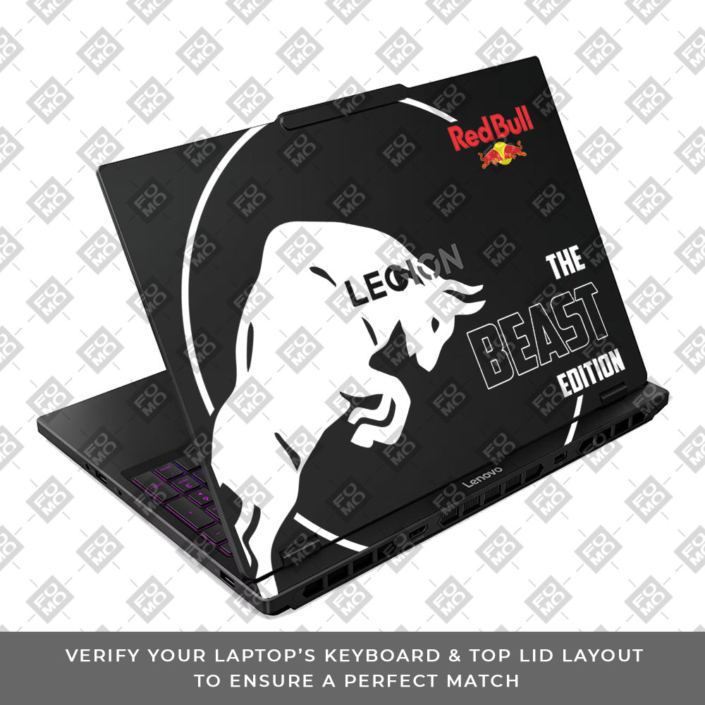 Transparent Red Bull Energy Lenovo Legion 5 15IRX10 Laptop Skin