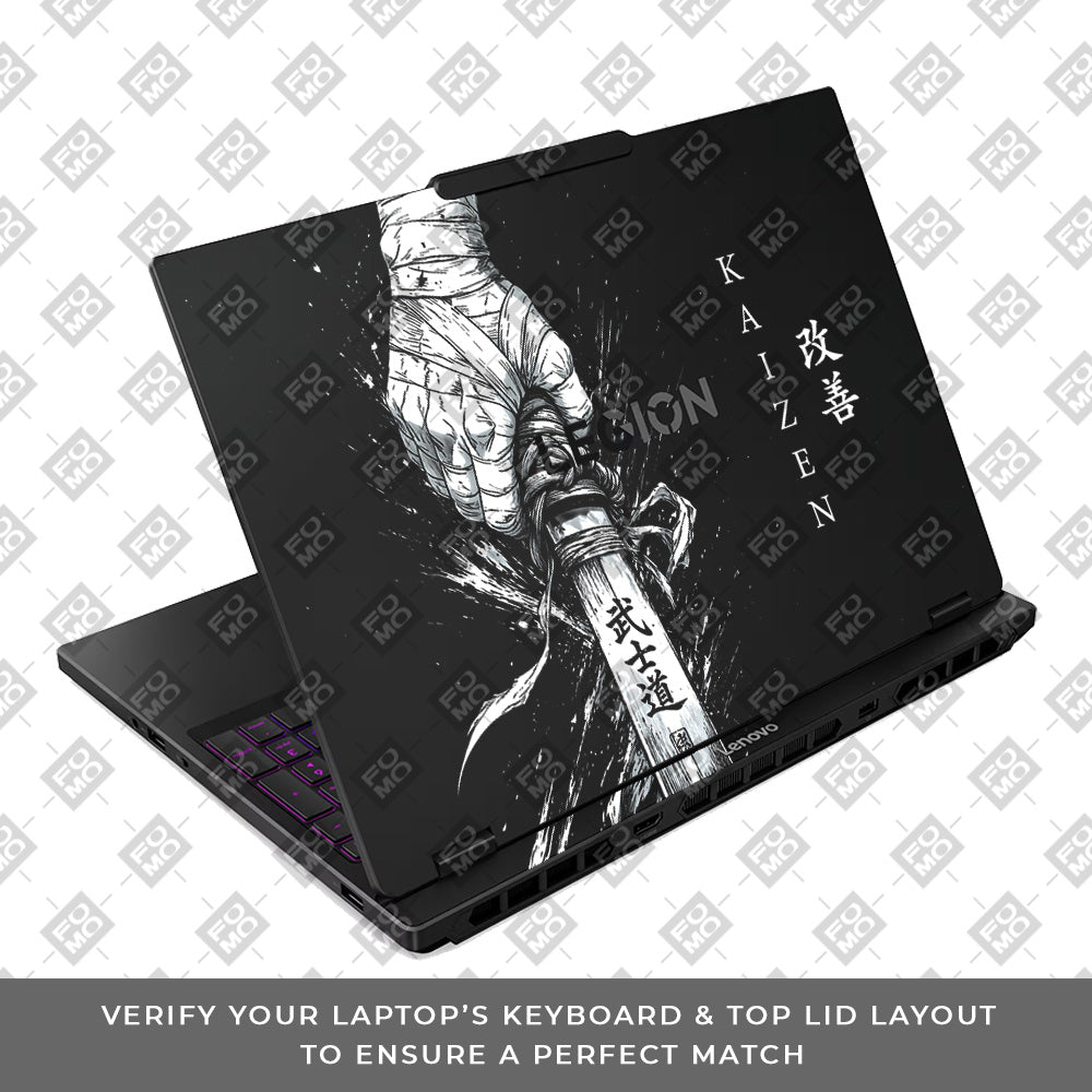Transparent Kaizen Samurai Sword Lenovo Legion 5 15IRX10 Laptop Skin