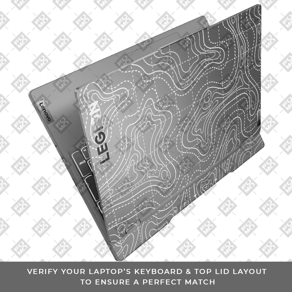 Transparent Abstract Contour Grid Lines Lenovo Legion 5 15IRX9 Laptop Skin