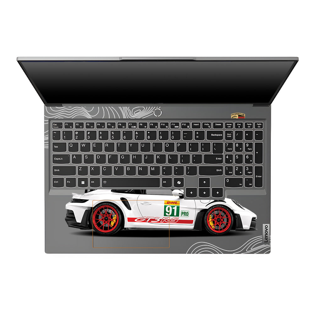 Transparent Porsche GT3 RS Power Lenovo Legion 5 16IRX9 Laptop Skin