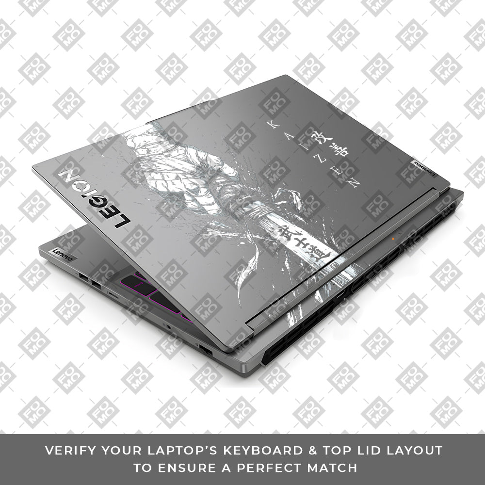 Transparent Kaizen Samurai Sword Lenovo Legion 5 16IRX9 Laptop Skin