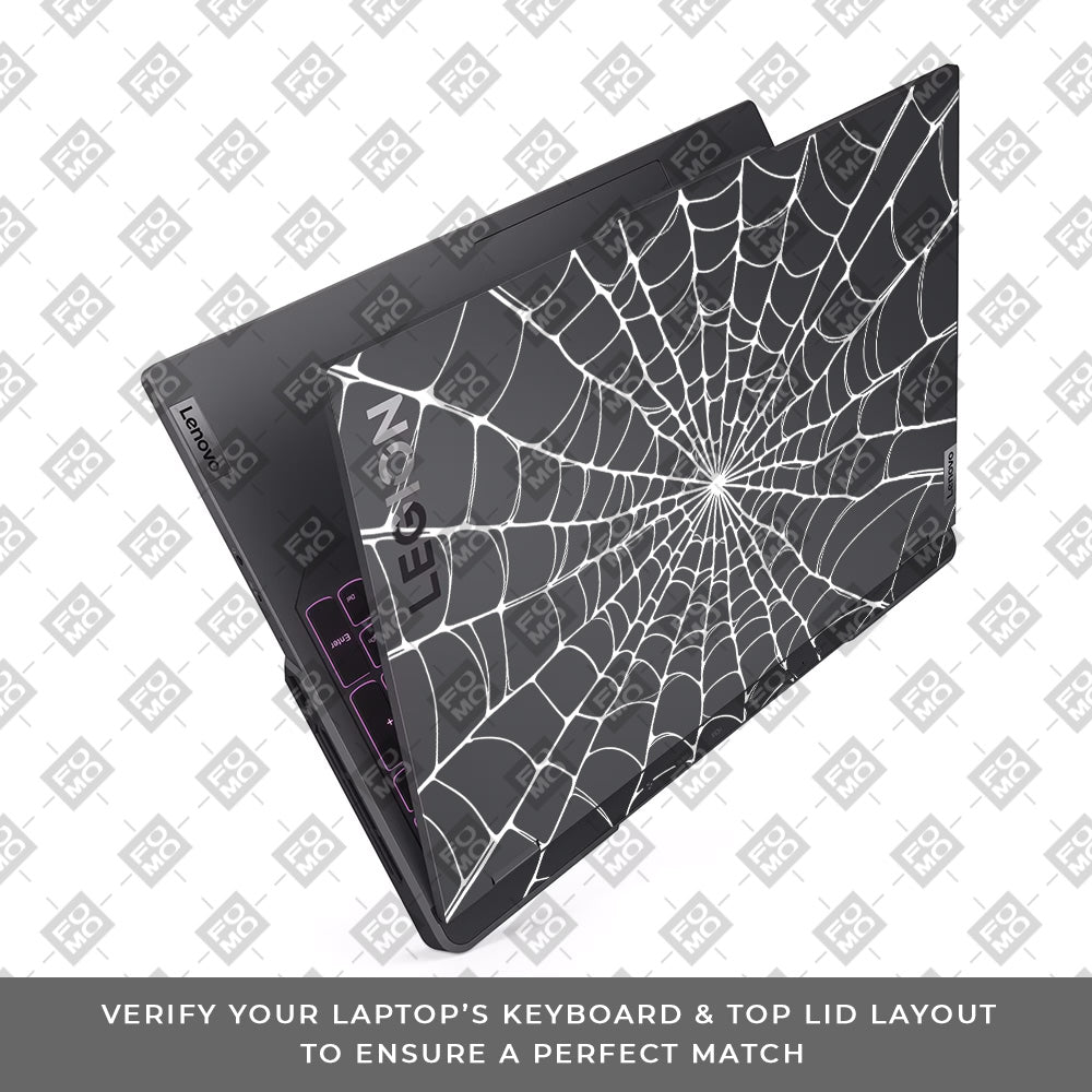 Transparent Spider Web Vortex Lenovo Legion 5 Pro 16IRX8 and 16IRX9 Laptop Skin