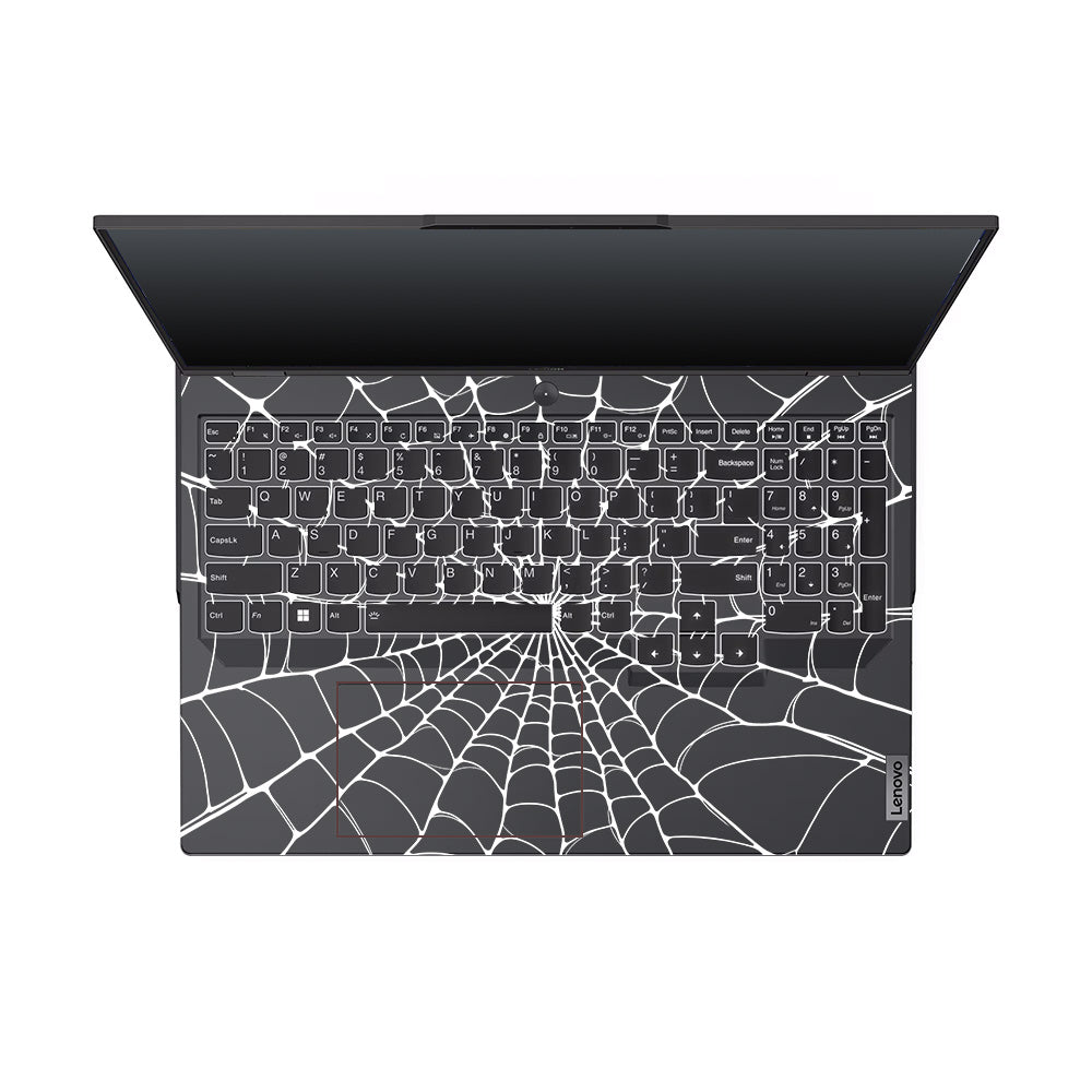 Transparent Spider Web Vortex Lenovo Legion 5 Pro 16IRX8 and 16IRX9 Laptop Skin