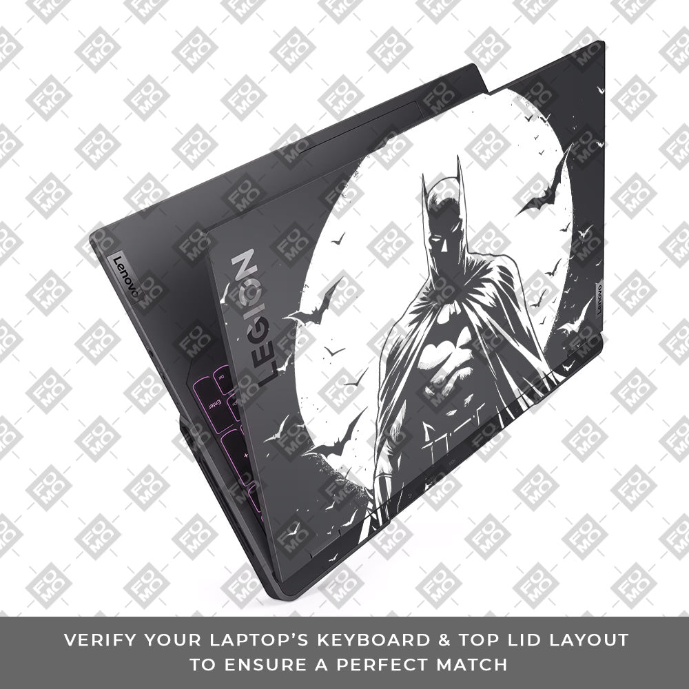Transparent Dark Knight Moon Rise Lenovo Legion 5 Pro 16IRX8 and 16IRX9 Laptop Skin