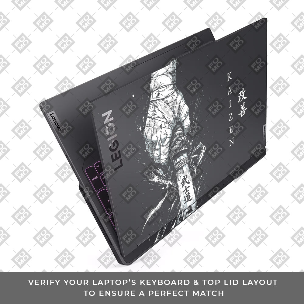 Transparent Kaizen Samurai Sword Lenovo Legion 5 Pro 16IRX8 and 16IRX9 Laptop Skin
