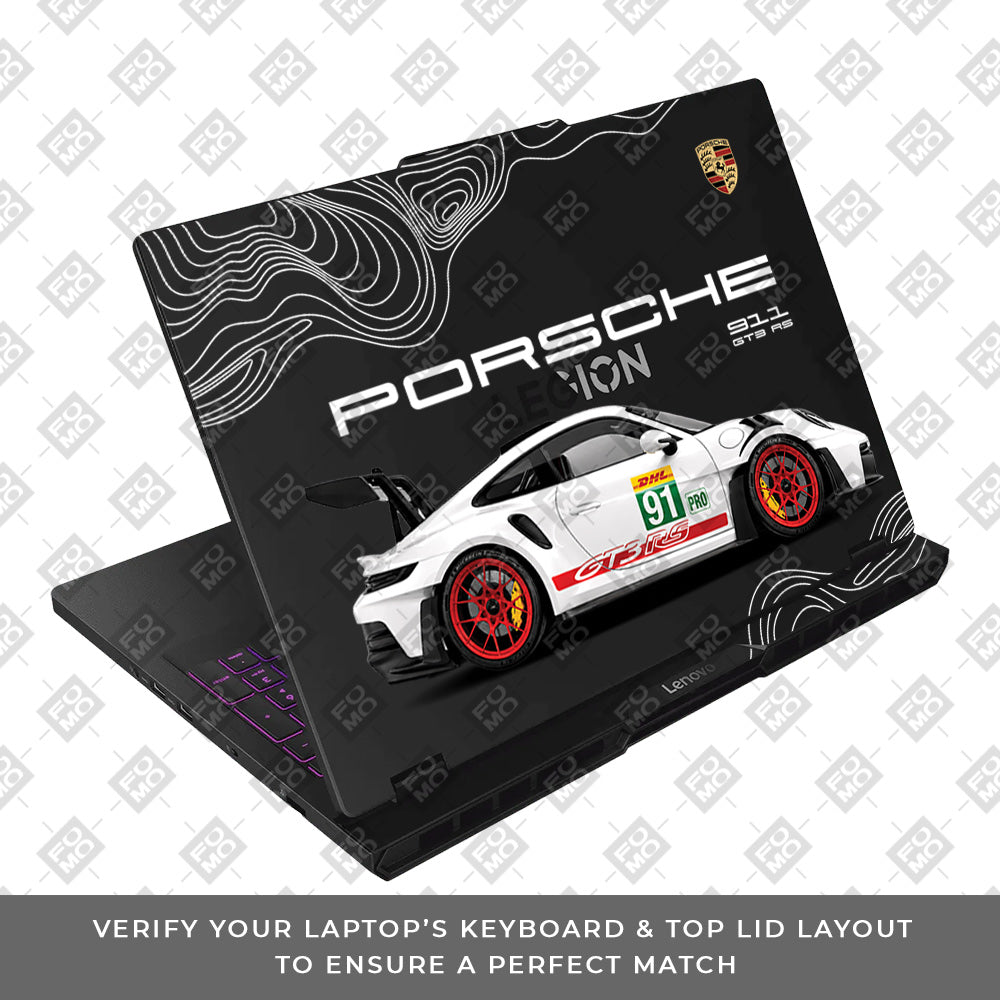 Transparent Porsche GT3 RS Power Lenovo Legion Pro 5 16AFR10 Laptop Skin