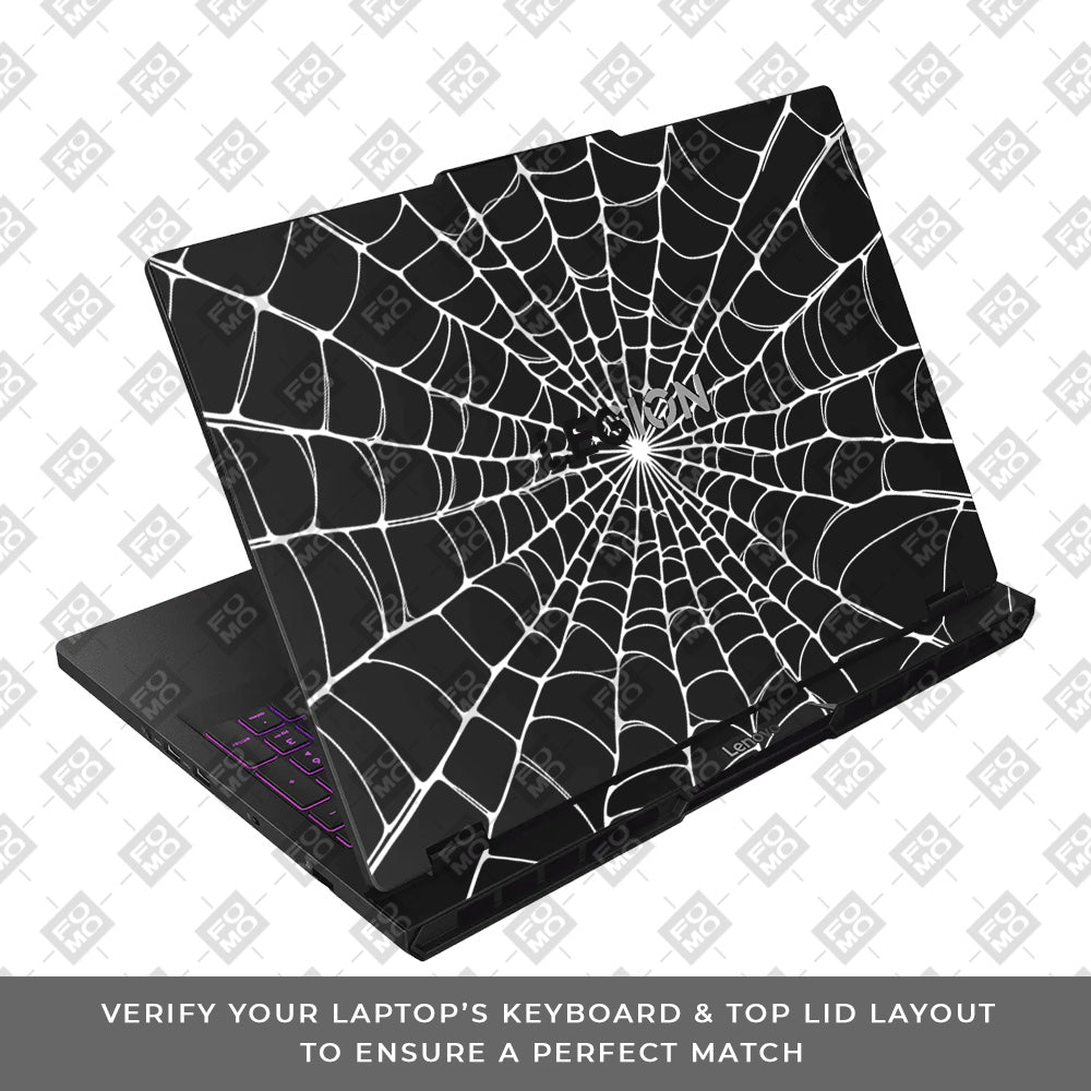 Transparent Spider Web Vortex Lenovo Legion Pro 5 16AFR10 Laptop Skin