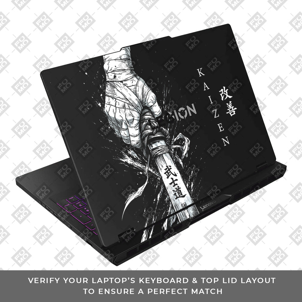 Transparent Kaizen Samurai Sword Lenovo Legion Pro 5 16AFR10 Laptop Skin
