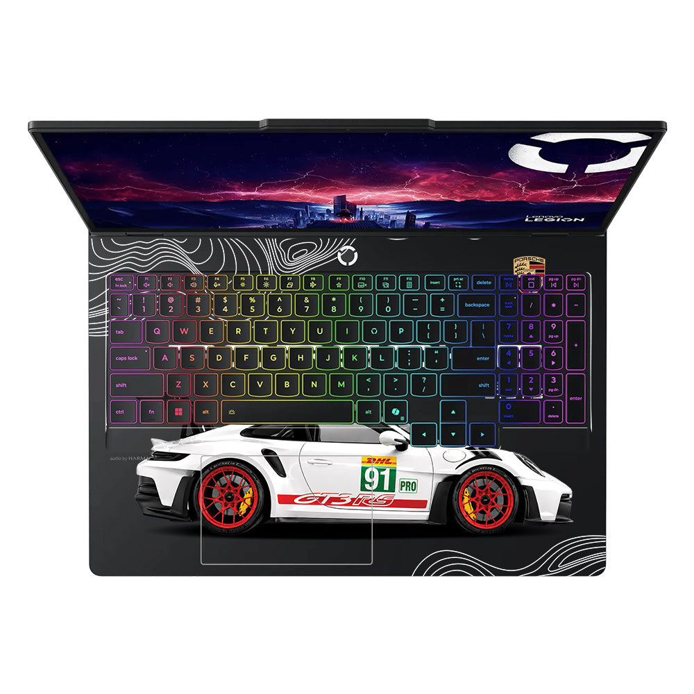 Transparent Porsche GT3 RS Power Lenovo Legion Pro 5 16IAX10 Laptop Skin