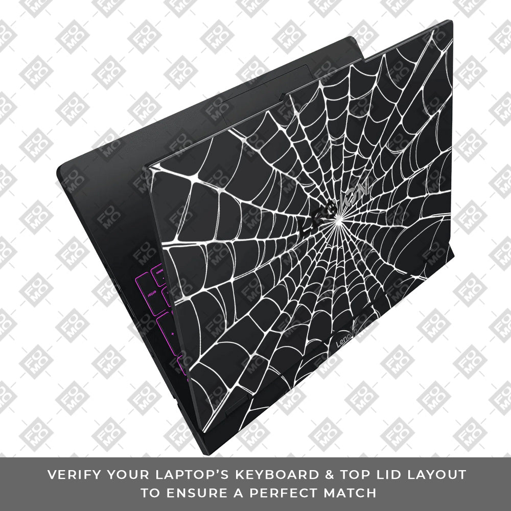 Transparent Spider Web Vortex Lenovo Legion Pro 5 16IAX10 Laptop Skin