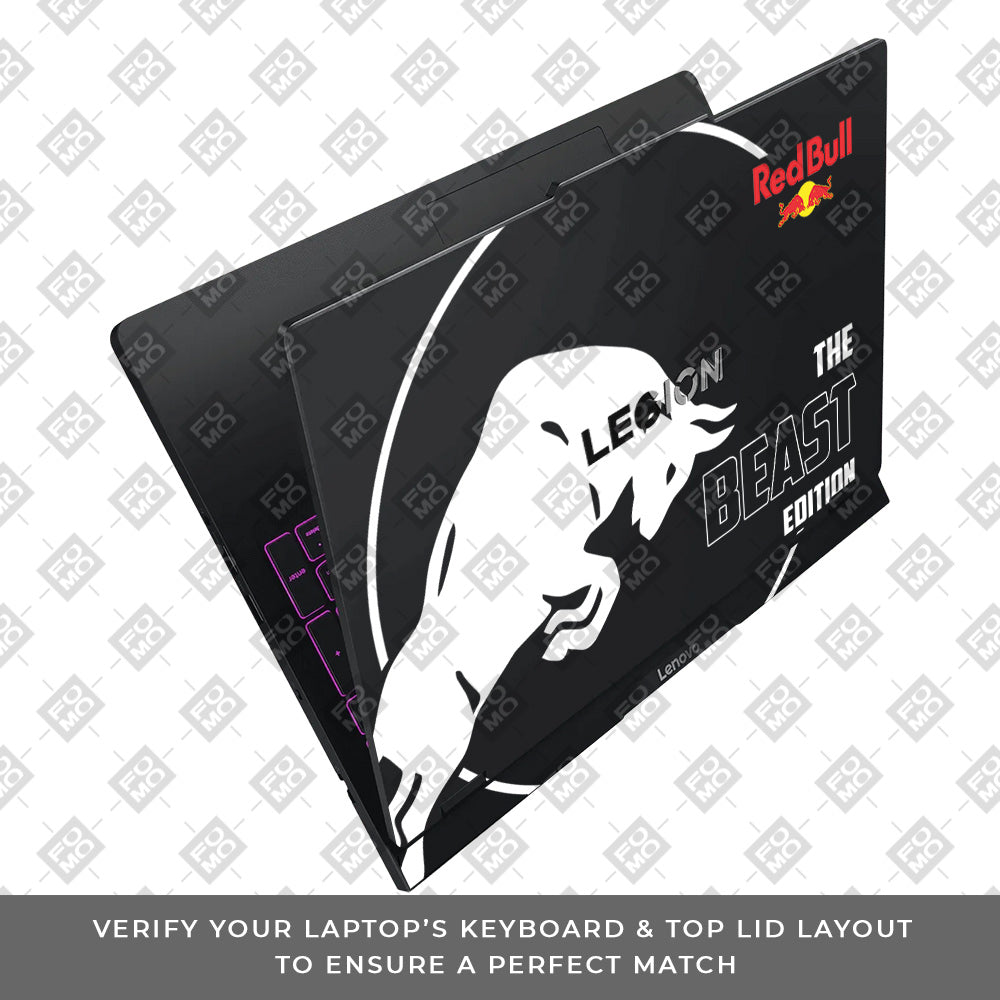 Transparent Red Bull Energy Lenovo Legion Pro 5 16IAX10 Laptop Skin