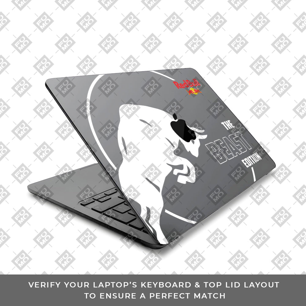 Transparent Red Bull Energy MacBook Air 13 M2 2022 Laptop Skin