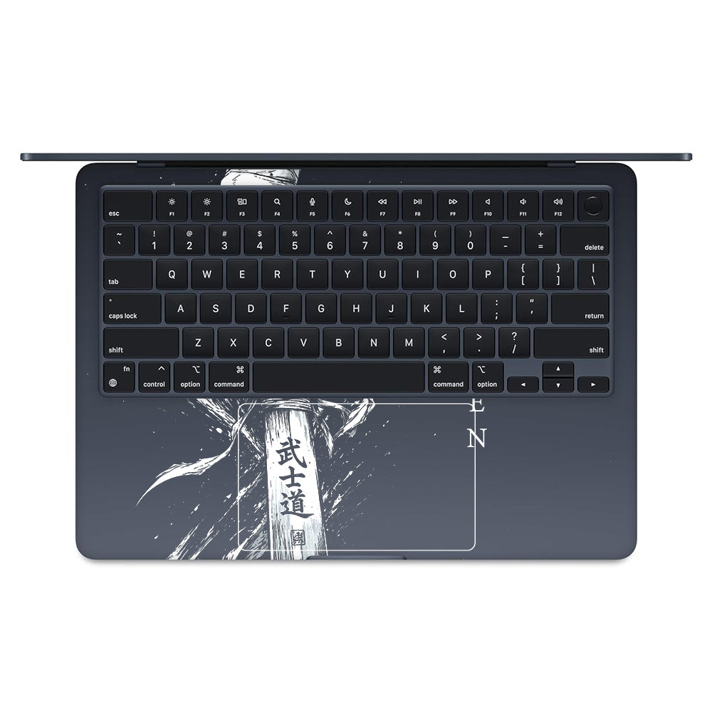 Transparent Kaizen Samurai Sword MacBook Air 13 M2 2022 Laptop Skin