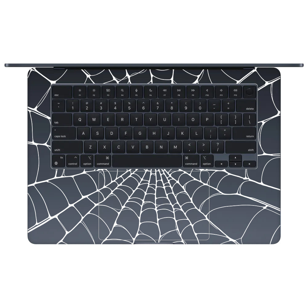 Transparent Spider Web Vortex MacBook Air 15 M3 2024 Laptop Skin