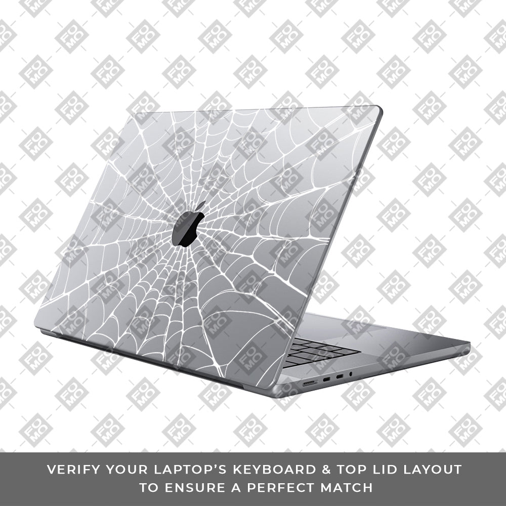 Transparent Spider Web Vortex MacBook Pro 13 Intel 2020 Laptop Skin