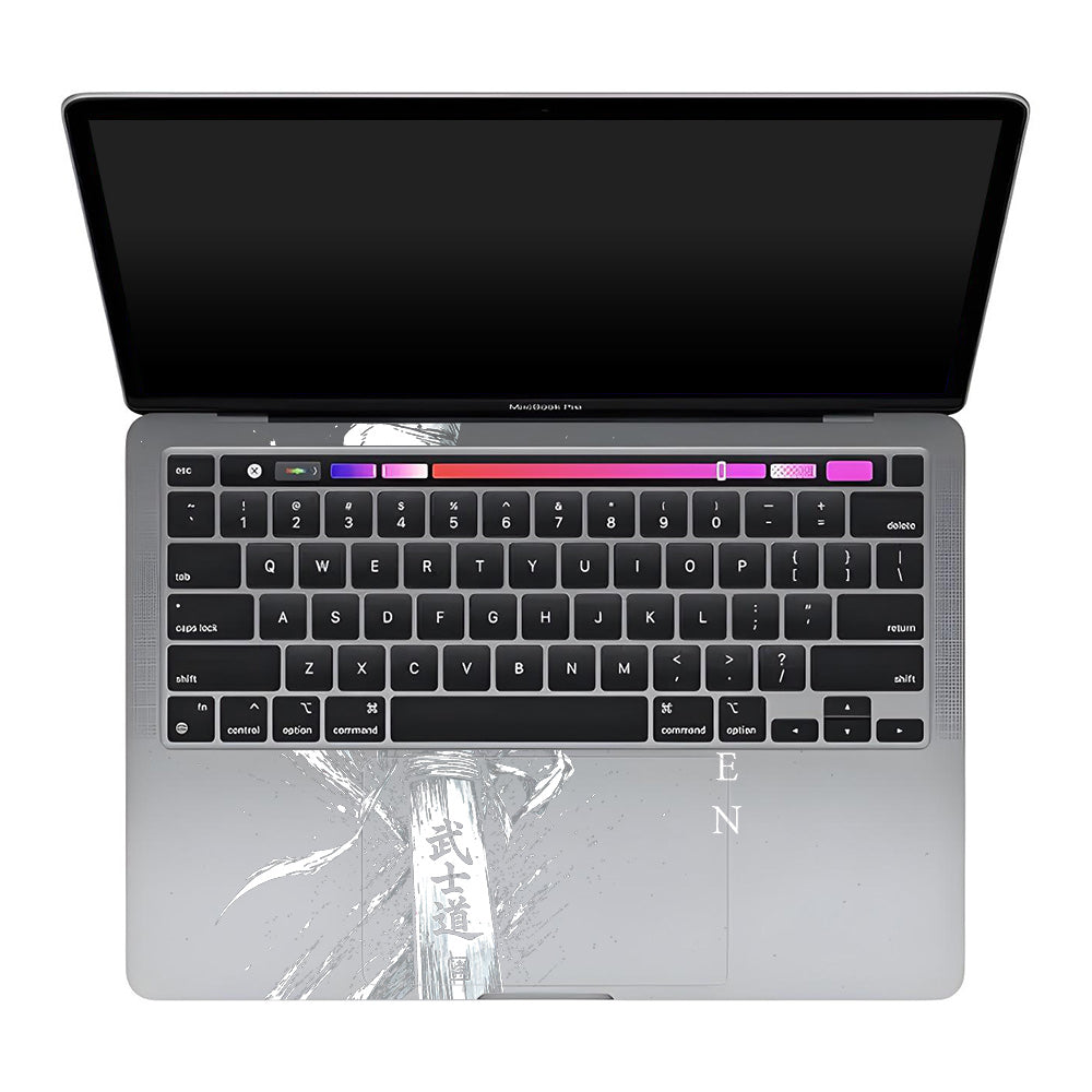 Transparent Kaizen Samurai Sword MacBook Pro 13 Intel 2020 Laptop Skin