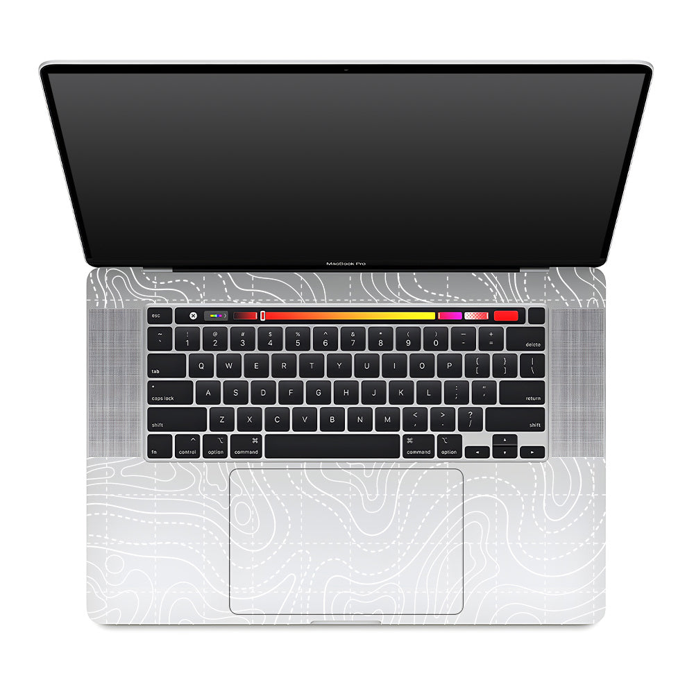 Transparent Abstract Contour Grid Lines MacBook Pro 16 2019 Laptop Skin