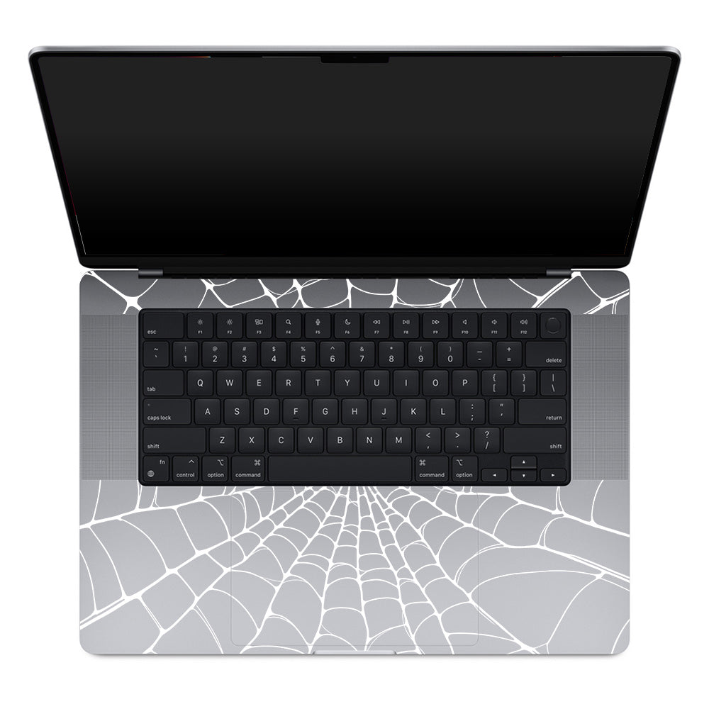 Transparent Spider Web Vortex MacBook Pro 16 M1, M2, M3, M4 2021-2024 Laptop Skin